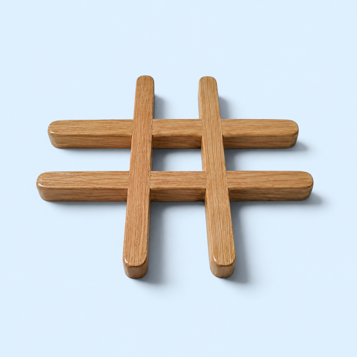 Hashtag Oak Wood Trivet