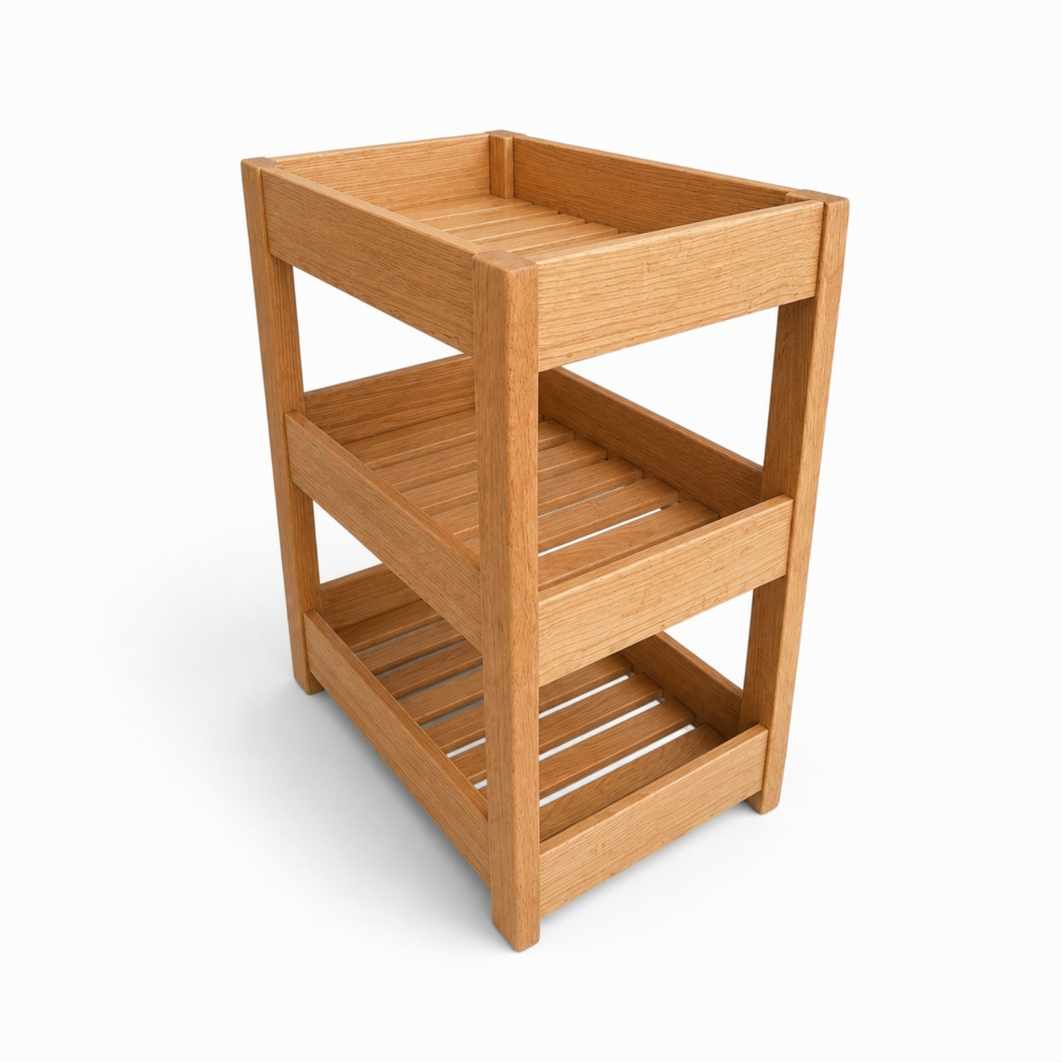 3-Tier Wooden Vegetable Storage Rack – Kitchen Organizer